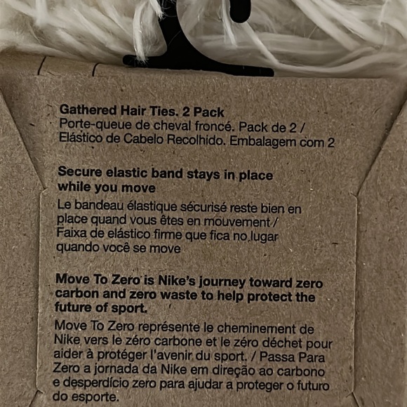New Nike Dri-fit gathered move to zero hair ties x2 - Picture 2 of 2